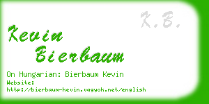 kevin bierbaum business card